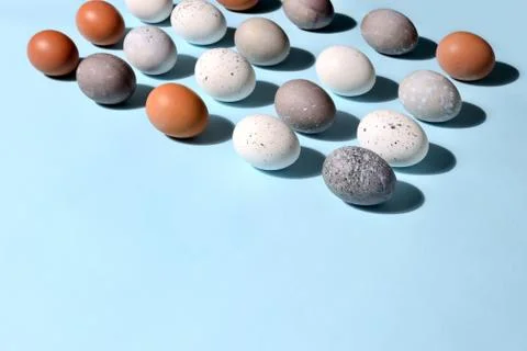 Easter eggs minimal concept Stock Photos