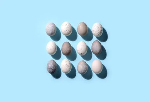 Easter eggs minimal concept Stock Photos