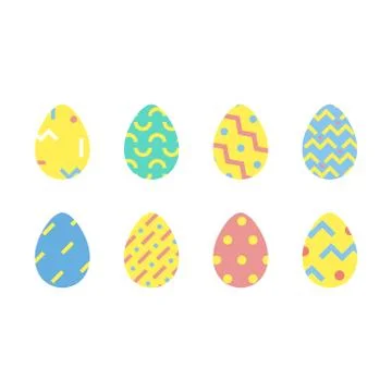 Easter eggs minimal design Stock Illustration