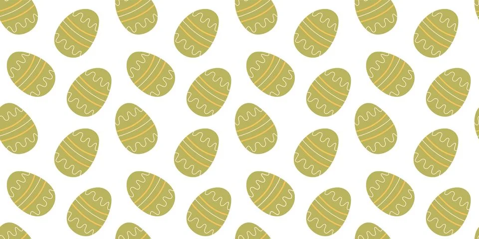 Easter Eggs minimalist seamless pattern. Simple hand drawn vector design. Bac Illustrazione stock