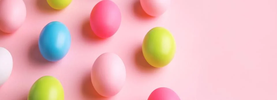 Easter eggs mockup Stock Photos