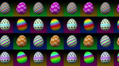 Easter eggs mosaic Stock Footage 46333783