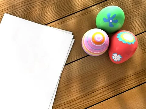 Easter eggs notebook Stock Illustration