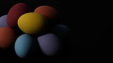 Easter eggs or color egg. Multi-colorful of easter eggs Stock Photos