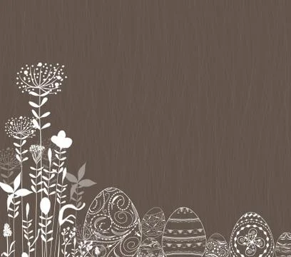 Easter eggs ornament background Stock Illustration