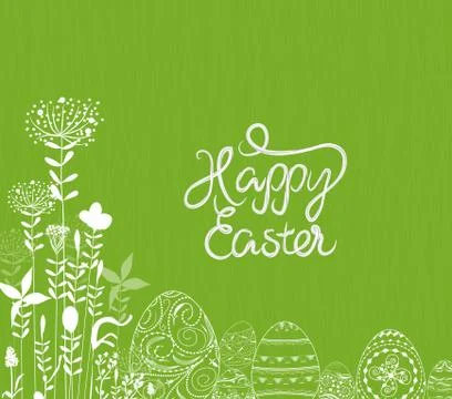 Easter eggs ornament background Stock Illustration