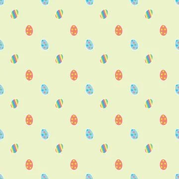 Easter eggs ornaments seamless pattern Stock Illustration