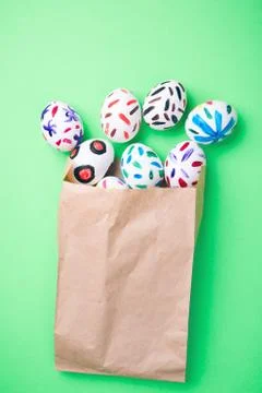 Easter eggs in a packet Foto stock