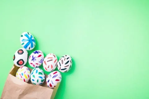 Easter eggs in a packet Stock Photos