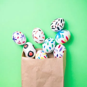 Easter eggs in a packet Foto stock