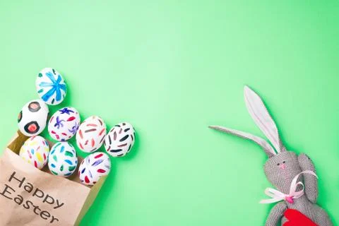 Easter eggs in a packet Stock Photos