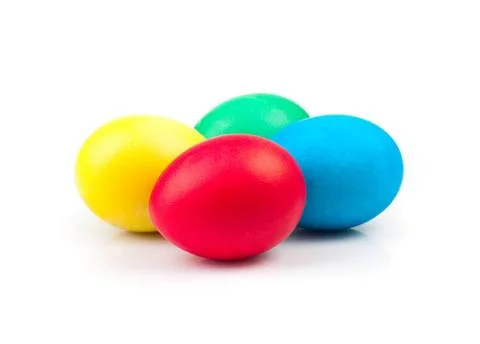 Easter eggs Painted Easter eggs on a white background Copyright: xZoonar.c... Stock Photos