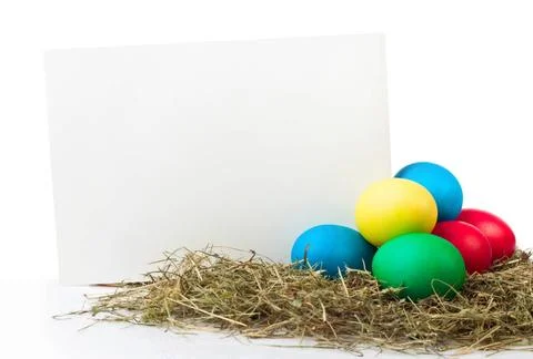 Easter eggs Painted Easter eggs on a white background Copyright: xZoonar.c... Stock Photos