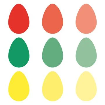 Easter eggs for painting Stock Illustration
