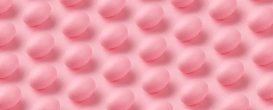 Easter eggs panoramic pattern 스톡 사진