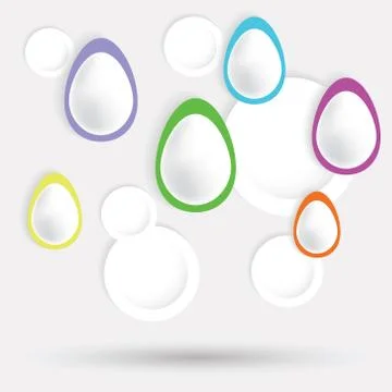 Easter eggs paper  background Stock Illustration