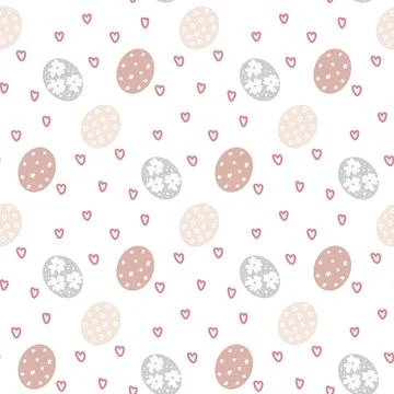 Easter eggs pastel seamless pattern Stock Illustration