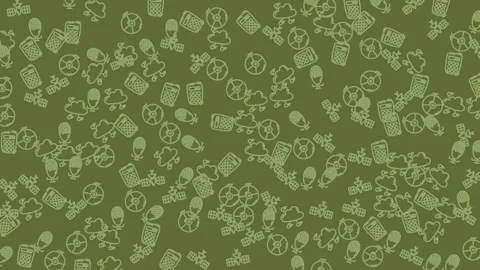 Easter eggs pattern animation on green background, seamless loop, chroma key 스톡 동영상 328554229