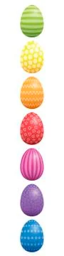 Easter Eggs Pattern Design Vertical Stock Illustration