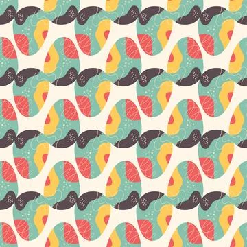 Easter eggs pattern. Happy Easter background in a decor modern style. Flat Illustrazione stock