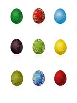 Easter eggs with pattern Stock Illustration