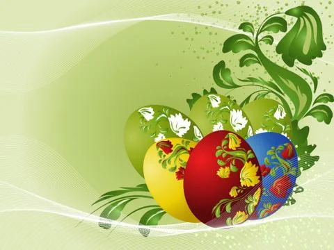 Easter eggs with pattern Stock Illustration