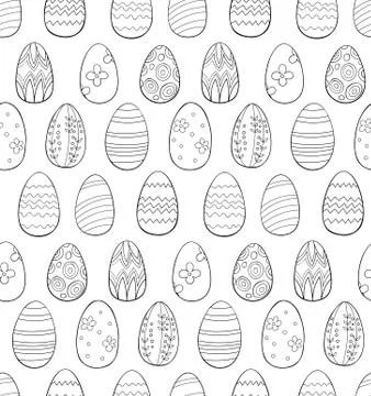 Easter eggs pattern Stock Illustration