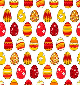 Easter eggs pattern Stock Illustration