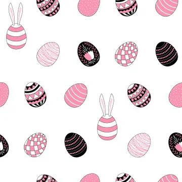 Easter eggs pattern Stock Illustration