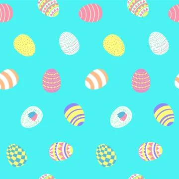 Easter eggs pattern Illustrazione stock