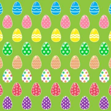 Easter eggs pattern Stockillustratie