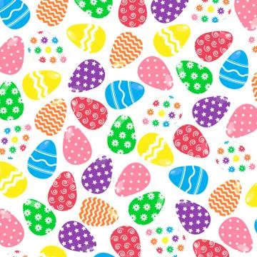Easter eggs pattern 스톡 일러스트