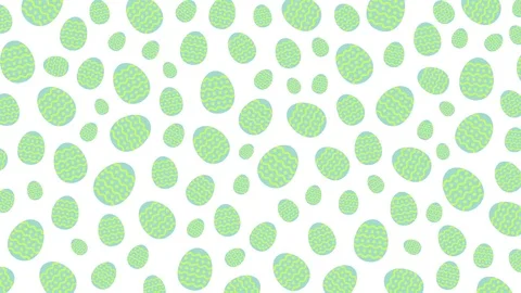 Easter Eggs pattern pop up loop animation 4K on white background Stock Footage 83759412