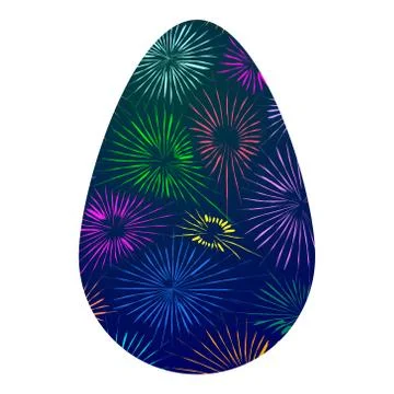 Easter eggs with a pattern of stripes flowers Stock Illustration