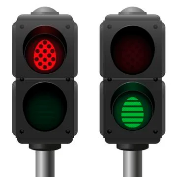 Easter Eggs Pedestrian Traffic Lights Stock Illustration