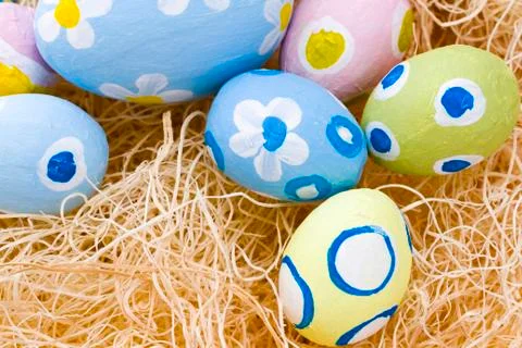 Easter eggs Stockfoto's