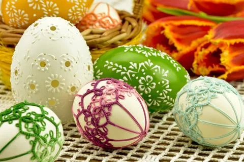 Easter eggs Stock Photos