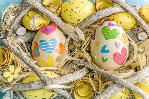 Easter eggs . Stock Photos