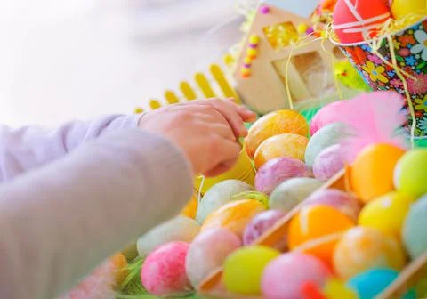 Easter eggs Stockfoto's
