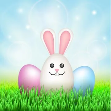Easter eggs, rabbit Stock Illustration