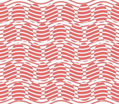 Easter eggs red ribbons Ilustración de archivo