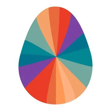 Easter eggs with retro groovy patterns in 60s 70s style set. Groovy hippie .. 库存插图