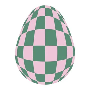Easter eggs with retro groovy patterns in 60s-70s style. Groovy hippie Happy  库存插图