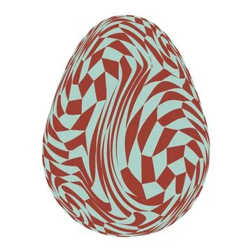 Easter eggs with retro groovy patterns in 60s-70s style. Groovy hippie Happy  库存插图