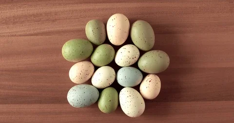 Easter eggs reveal Easter sign Stock Footage 126945739