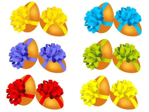 Easter eggs with ribbon. vector easter eggs with ribbon. vector Copyright:... Stock Photos