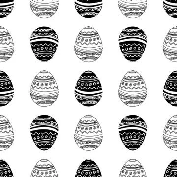 Easter eggs seamless Stock Illustration