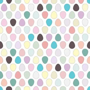 Easter eggs seamless pattern - delicate design. Repeatable bright holiday 库存插图