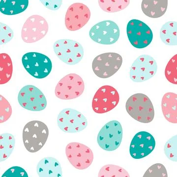 Easter eggs seamless pattern. Design for textiles Illustrazione stock