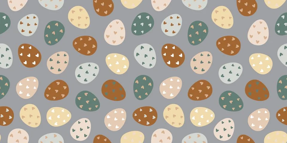 Easter eggs seamless pattern. Design for textiles Stock Illustration